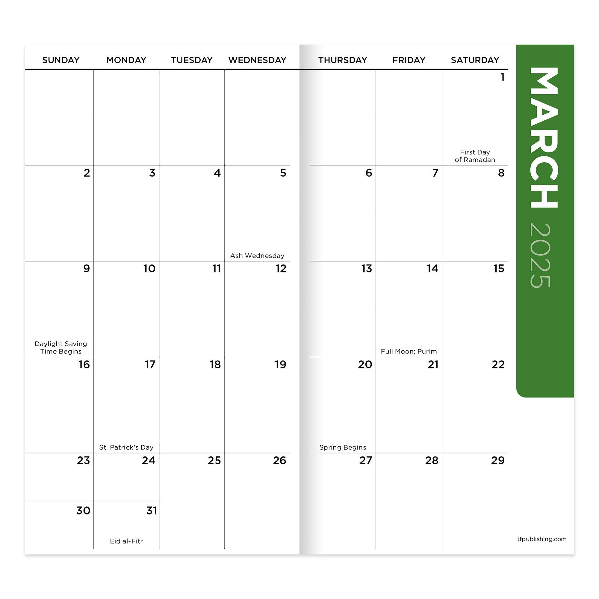 TF Publishing 2025-2026 Small Gray Granite Monthly Pocket Planner